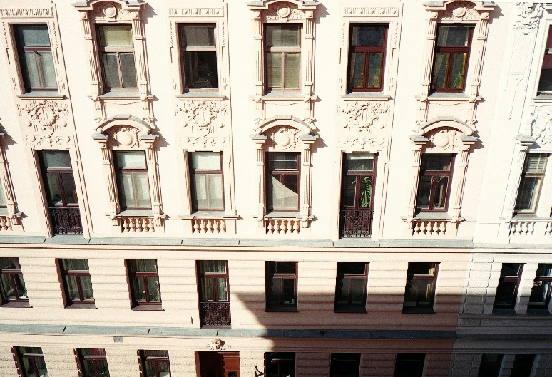 Facade of a building with many windows